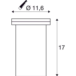 Dasar 116 rund nedfellbar uplight GU10 IP67