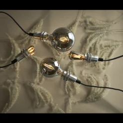 Decoration Globe smoke 95mm, dimbar E14 1,4W - Smoke