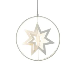 Dekorasjon med stjerne dimbar - Hvit