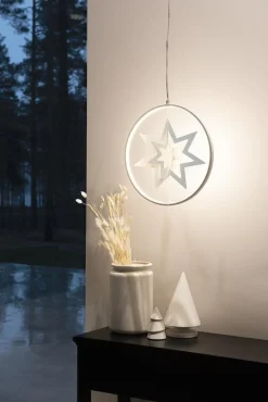 Dekorasjon med stjerne dimbar - Hvit