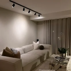 Designline Tube komplett 1.9 meter spotskinne med 5 spotter GU10 - Svart