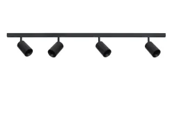 Designline Tube Pro komplett 1.9 meter spotskinne med 4 spotter GU10 - Svart