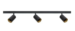 Designline Tube Pro komplett 1 meter spotskinne med 3 spotter GU10 - Svart