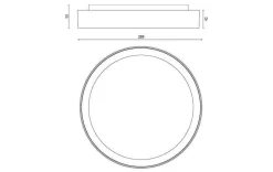 Disc 290 taklampe 17W 2700K