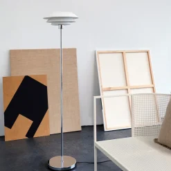 DL31 gulvlampe - Krom/Hvit