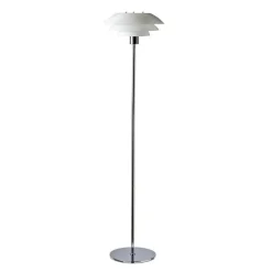 DL31 gulvlampe - Krom/Opal glass
