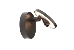 Dot vegglampe 7+3W med dimmer - Svart