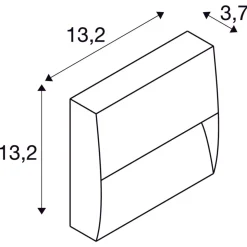 Downunder square vegglampe utendørs 4,3W 3000/4000 Kelvin IP65