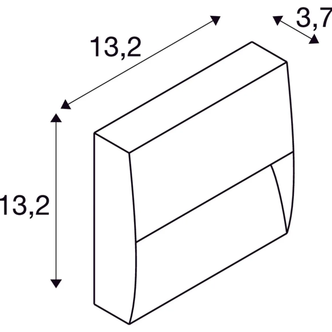 Downunder square vegglampe utendørs 4,3W 3000/4000 Kelvin IP65