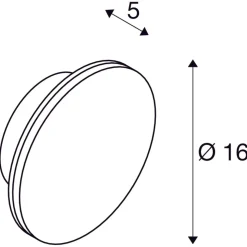 D-ring 16 cm vegglampe utendørs 7,5W 2700/3000 kelvin IP65 - dimbar