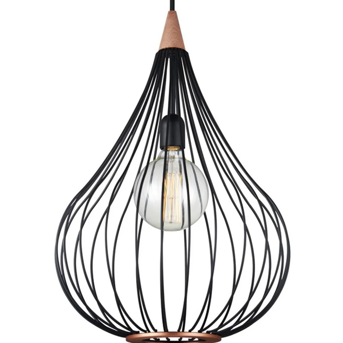 Drops takpendel 38 - Svart/mørk-tre