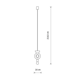 Drops wood F takpendel - Svart/Trefarget