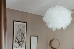 Dun takpendel 40 cm - Hvit