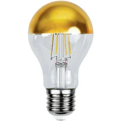E27 Lyspære med gullfarget topp 4W