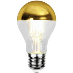 E27 Lyspære med gullfarget topp 4W