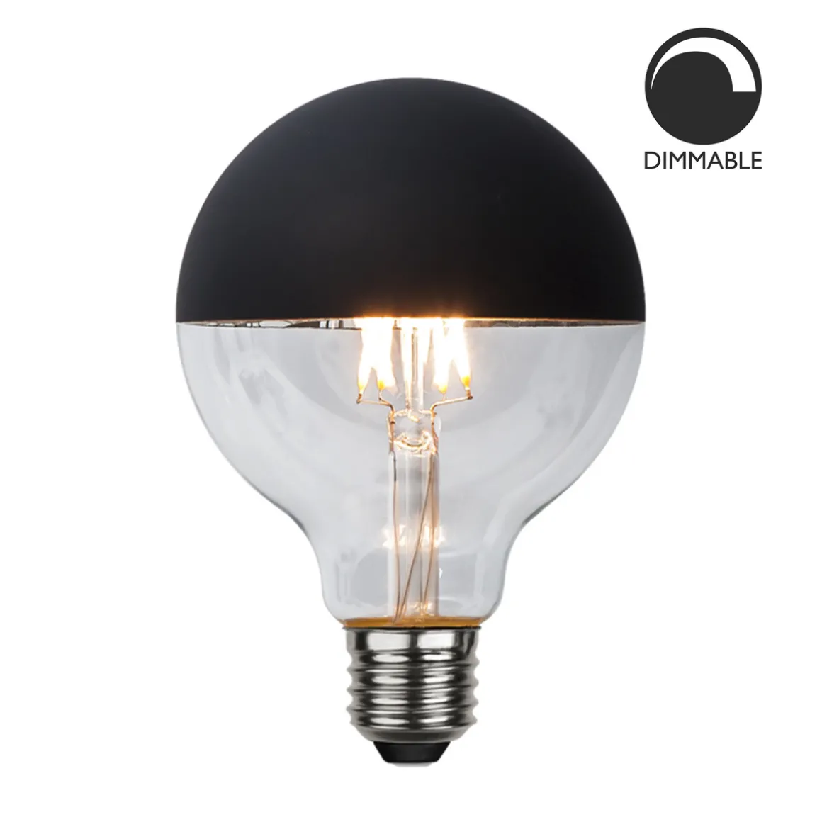 E27 Lyspære med Svart topp 2,8W