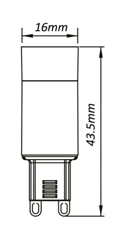 Ecolux G9 4 watt 2700 Kelvin - Dimbar