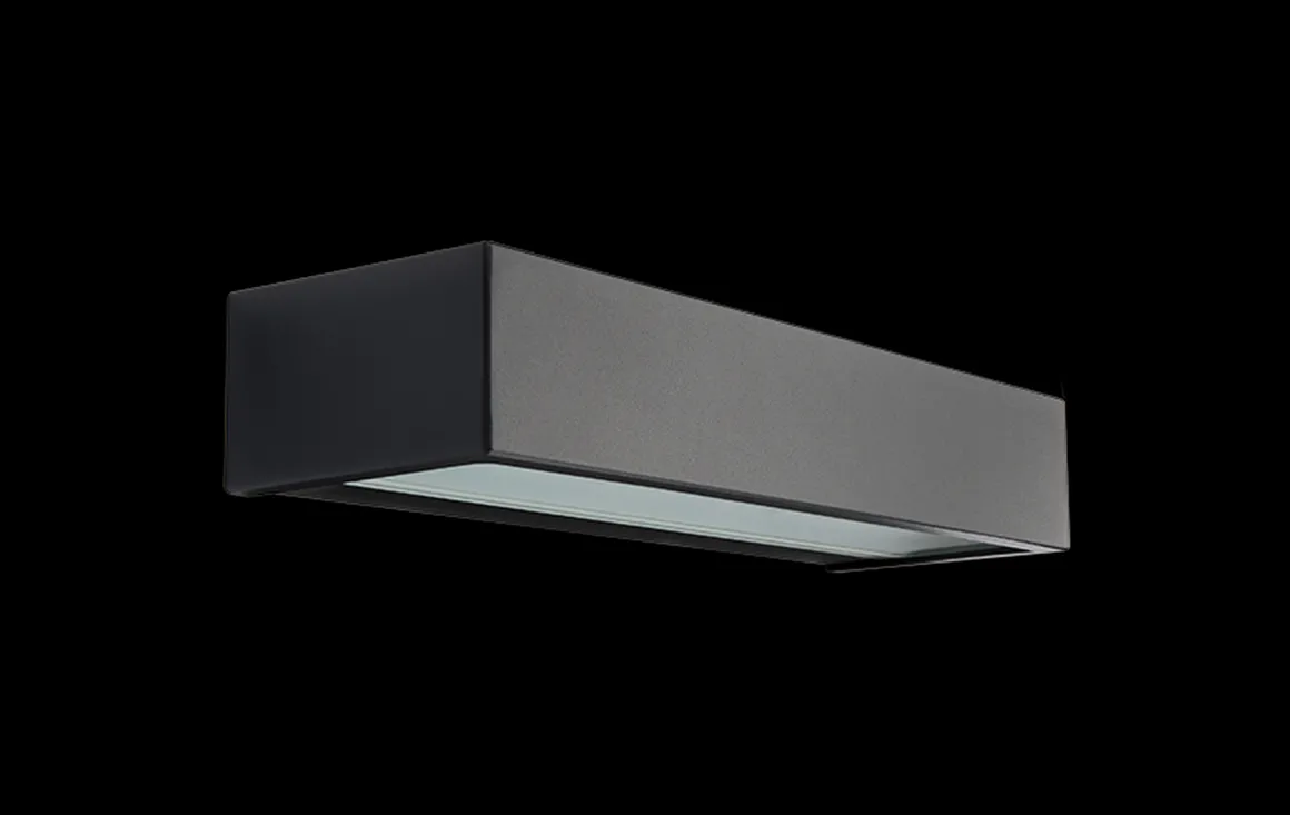 Edge direct vegglampe ned 7W 2700 Kelvin dimbar IP65 - Svart