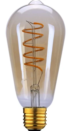 Edison lanterne amber spiral E27 6W LED - 3 step dim