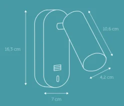 Ego vegglampe dimbar m/ USB - Hvit