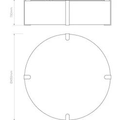 Elba Round 450 taklampe
