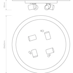Elba Round 600 taklampe