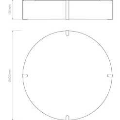 Elba Round 600 taklampe