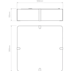 Elba Square 500 taklampe