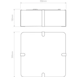 Elba Square 350 taklampe