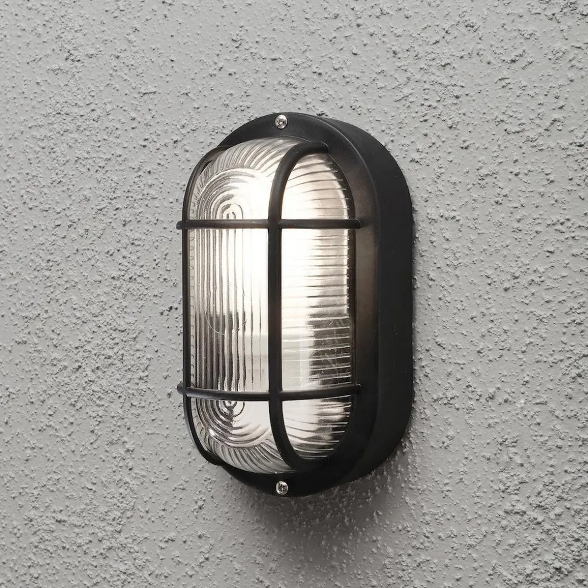 Elmas vegglampe utendørs IP44 - Svart