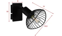 Elsa justerbar vegglampe - Svart