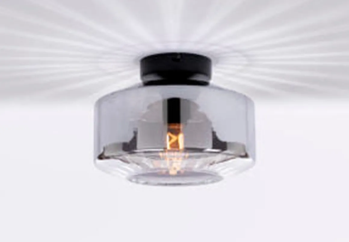 Emilie taklampe 22 cm - Røykfarget