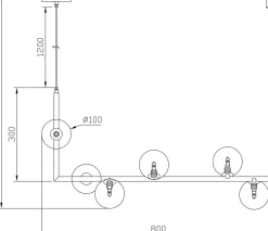 Emrik takpendel - Svart/Hvit