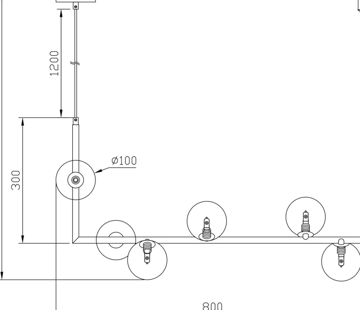 Emrik takpendel - Svart/Hvit
