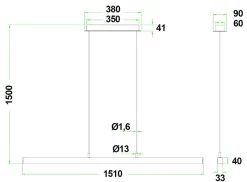 Era 1500 takpendel 27W LED 2700 Kelvin RA90 dimbar