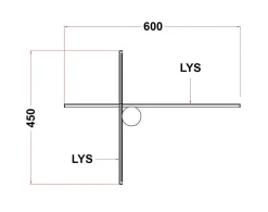 Eros Novata 600 10W 2700 Kelvin IP44 - Venstre modell