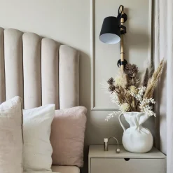 Espresso vegglampe - Svart/tre