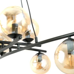 Essa takpendel 8-lys - Svart/Amberfarget