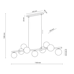 Estera takpendel 9-lys