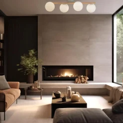 Estera wood taklampe 4-lys