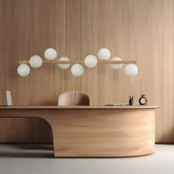 Estera wood takpendel 9-lys