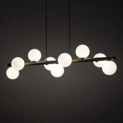 Estera wood takpendel 9-lys