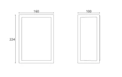 Fagernes mini utendørs vegglampe 9W IP44 dimbar - Svart