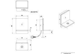 Fairfield vegglampe 9W 3000 Kelvin med USB - 3-step dim
