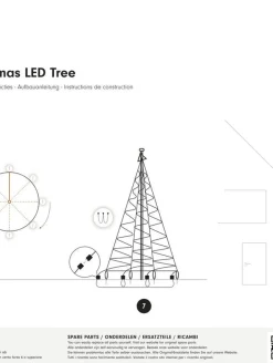 Fairybell 6 flaggstang julebelysning - 1200 LEDlys - B-vare