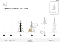 Fairybell 4 meter belysning med stang 640 LED IP44 utendørs