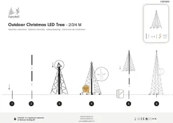 Fairybell 2 meter belysning med stang 300 LED IP44 utendørs