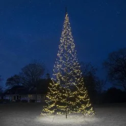 Fairybell 8M flaggstang julebelysning - 1500 LEDlys - med twinkle