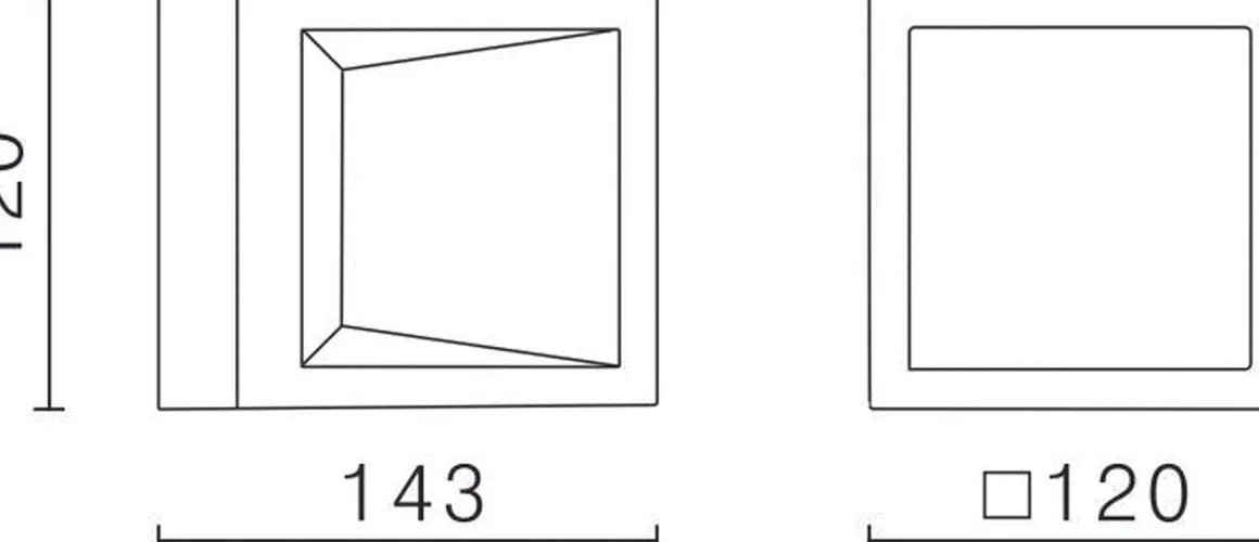 Faro 120 vegglampe utendørs Colour Switch 9W IP65 Dimbar - Antrasitt grå