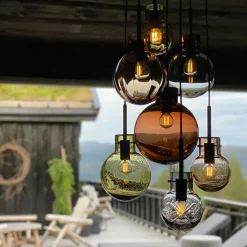 Fjellglød Krystallkuler 7 stk - Sort Baldakin